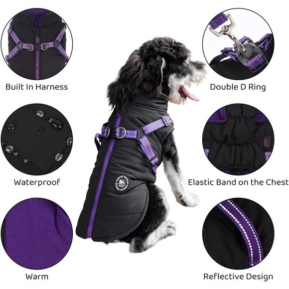 Norbi Pet Warm Jacket Small Dog Vest Harness SZ XL - Picture 3 of 7